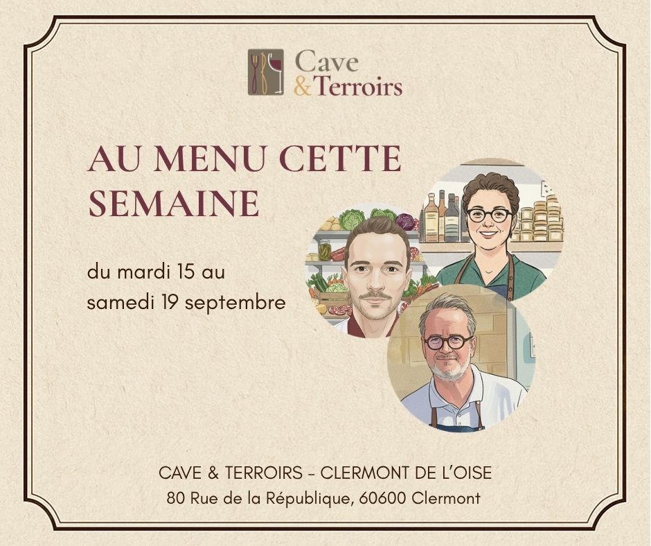 Le menu de la semaine – 15 au 19 septembre