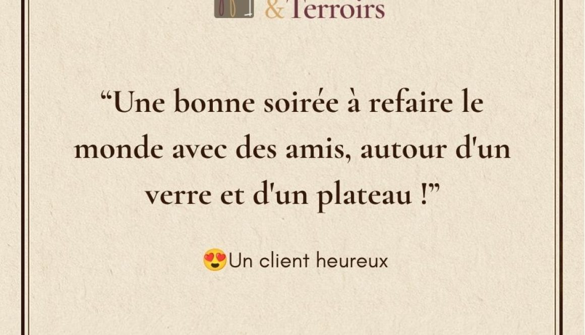 Avis client - Cave et terroirs